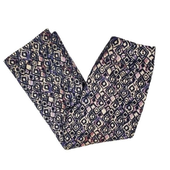 Free People Mod Crop Bootcut Pants in Metallic Black Geometric - Picture 7 of 16